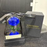 Ever Rose – Blue Preserved Rose in Glass Dome (Small)