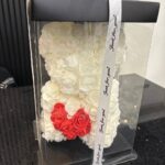 White Rose Teddy with Red Heart – Pure Love