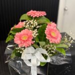 Pink Gerbera box – Fresh Flowers (Hand-Tied)
